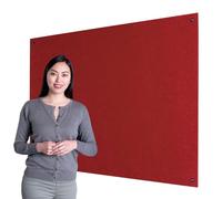 Wonderwall Frameless Fire-Retardant Noticeboard, 120 x 90 cm, Red Pinboard - 8 Colours to Choose from, Ideal for Office,School, Housing Associations, Busy & Sensitive Locations