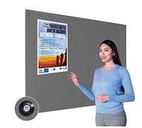 Wonderwall Frameless Fire Retardant Noticeboard| Grey | 120 x 180 cm, 8 Colours to Choose from - Ideal for Office, School, Housing Associations, Healthcare,Care Homes