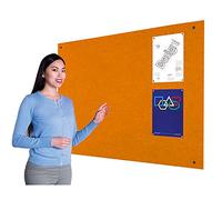 Wonderwall Frameless Orange Noticeboard, Fire Retardant Pinboard, 120 x 180 cm, 8 Colours to Choose from - Ideal for Office, School, Healthcare, Housing Associations