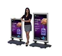 Wonderwall Freestanding Waterproof A1 Pavement Sign Display - Snap Frame - Board with Sand Water Base- Ideal for Outdoor Retail Display and Advertising