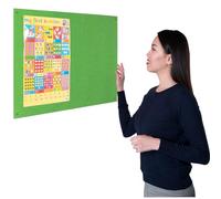 Wonderwall Fully Fire-Retardant Frameless Notice Board - 90 x 60cm with Fixings, Accepts pins & Staples,11 Colours to Choose from (Green) Idela for Office, Schools, Housing associations, Care Homes