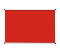 Wonderwall Large Felt Noticeboard - Aluminium Frame - 240 x 120cm with Fixings, 5 Colour Options Including (Red) - Office, School, Community Centre