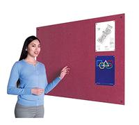 Wonderwall Large Frameless Noticeboard, Raspberry, 120 x 240 cm, Fire-Resistant Frameless Notice Board, 8 Colours to Choose from, Ideal for Office, Classroom,Healthcare & Housing