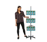 Wonderwall Leaflet Display Holder | Freestanding Revolving Brochure Dispenser | Expanda-Stand System | 36 x 1/3 of A4 Pockets
