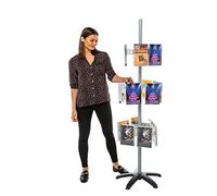 Wonderwall Leaflet Holder | Freestanding Revolving Brochure Display & Dispenser | Expanda-Stand System | 18 x A5 Pockets