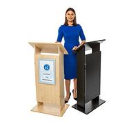 Wonderwall Lectern A3, Maple, Adjustable | Maple angled reading top with a smart professional finish, ideal for venues receptions and presentations