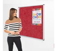 Wonderwall Lockable Tamperproof Fire Resistant Noticeboard Display Pinboard 90 x 90 cm with Door, 11 Colours to Choose from, incl. (Red) - Office, School, Public Spaces