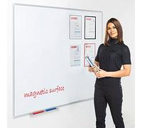 Wonderwall Magnetic Dry Erase Whiteboard 1200 x 1200 mm with Aluminium Frame & Ultra Smooth Writing Surface - Great Value for Classroom, Industry, Hub & Healthcare