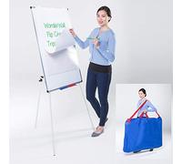 Wonderwall Magnetic Tripod Flipchart Easel A1, 1000 x 680 mm, Dry-Wipe Portable Whiteboard, Height Adjustable, with Carry Storage Bag (WE106) - Ideal for School, Info hubs, Office
