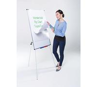 Wonderwall Magnetic Tripod Flipchart Easel, A1, Height Adjustable, Dry-Wipe Whiteboard, 1000 x 680 mm - Ideal for School, Training, Venues & info Points