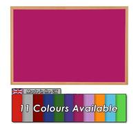 Wonderwall Premier Eco-Friendly Noticeboard| 60 x 90cm in Raspberry|Light Oak Effect Frame| - Ideal for Office, School, Community Hubs & venues
