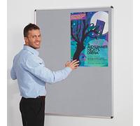 Wonderwall Premium Anti-Fade Felt Noticeboard 150 x 120cm - Aluminium Frame, Including (Light Grey)