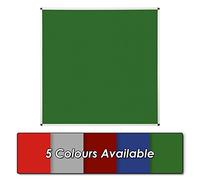 Wonderwall Premium Anti-Fade Noticeboard/Bulletin Board - Aluminium Frame - 120 x 120 cm with Fixings (Green) - for School, Office, hubs & venues