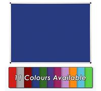 Wonderwall Premium Blue Anti Fade Noticeboard - Aluminium Frame - 120 x 90cm with Wall Fixings Included - Ideal for Office, School, Industry & Hubs/Venues