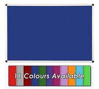 Wonderwall Premium Blue Felt Noticeboard, 90 x 60 cm, Anti-Fade Pinboard - Aluminium Frame, Discreet Corner Fxings - Ideal for Office, School, Home, Venues