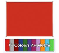 Wonderwall Premium Red Noticeboard - Anti Fade Pinboard with Aluminium Frame - 120 x 90cm with Fixings -Ideal for Office, Community hubs, School