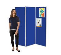 Wonderwall Privacy Screen | Freestanding Concertina style for ease of use & storage | offers a simple partition solution for Healthcare Schools, Exhibitions, Offices | 13 colours (Blue)