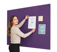 Wonderwall Purple Frameless Noticeboard 120 x 90 cm, Fire-Retardant