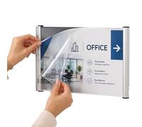 Wonderwall Quick-Snap A4 Directional Sign Holder, 151 x 239 mm, Flexible Snap Poster Frame for Flat & Curved Surfaces, Easy Wall-Mount with Self-Adhesive Backing - Economical & Durable