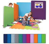 Wonderwall Room Divider Screens|Create space & quiet areas| Royal Blue Woven Fabric with Black PVC Trim| 900 x 1000 mm| Double-sided for Classroom, Nursery, Early years, Library, Office, Display