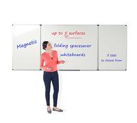 Wonderwall Space Saving Drywipe Confidential Magnetic Whiteboard with Fixings and Pen Tray, 5 Sizes to Choose from, incl. (H) 90x(W) 120cm