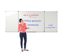 Wonderwall Space Saving Drywipe Non - Magnetic Confidential Whiteboard with Fixings and Pen Tray, 5 Sizes to Choose from, incl. (H) 90x(W) 120cm