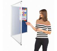 Wonderwall Tamperproof Lockable Notice Board, Light Blue, 90 x 60 cm, Fire Retardant Pin Board - Choice of 11 Colours - Ideal for Offices, Schools & Public Areas