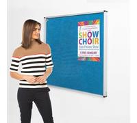 Wonderwall Tamperproof Lockable Noticeboard, Light Blue, 900 x 900 mm, Fire Resistant Display Pinboard, 11 Colours to Choose from - Office, School, Public Spaces
