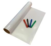 Wonderwall Whiteboard 5m Roll | Self-Adhesive Dry-Wipe Surface | Includes Wallet of 4 Drymarker pens | Ideal for Meetings, presentations, pop-up classrooms & workspaces