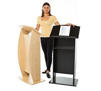 Wonderwall Wooden Lectern Curve Design Made in the UK | Modern, functional & 2 colours to choose from, incl. (Black)