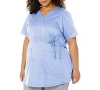 WonderWink 145ACEILXS Wonder Work Women's Maternity Mock Wrap Top, Ceil Blue, Standard-XS Size