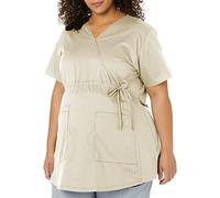 WonderWink 145AKHAKSM Wonder Work Women's Maternity Mock Wrap Top, Khaki, Standard-S Size
