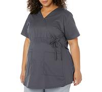 WonderWink 145APEWTXS Wonder Work Women's Maternity Mock Wrap Top, Pewter, Standard-XS Size