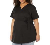 WonderWink 145XBLAC3XL Wonder Work Women's Maternity Mock Wrap Top, Black, Extended-3XL Size
