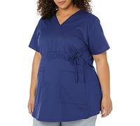 WonderWink 145XNAVY3XL Wonder Work Women's Maternity Mock Wrap Top, Navy, Extended-3XL Size