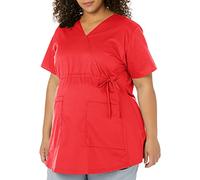 WonderWink 145XREDT2XL Wonder Work Women's Maternity Mock Wrap Top, Red, Extended-2XL Size