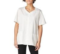 WonderWink 200AWHITSM Wonder Work Women's Short Sleeve Snap Jacket, White, Standard-S Size
