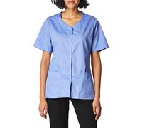 WonderWink 200XCEIL3XL Wonder Work Women's Short Sleeve Snap Jacket, Ceil Blue, Extended-3XL Size
