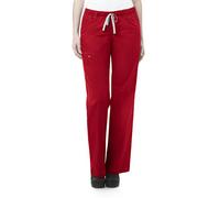 WonderWink 504AREDTSM Wonder Work Women's Straight Leg Cargo Pant, Red, Standard-S Size