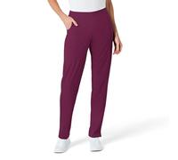 WonderWink 5155PWINEXLP W123 Women's Flat Front Double Cargo Pant, Wine, Petite-XL Size