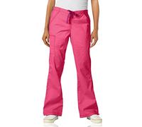 WonderWink 5308PHPKXXSP WonderFLEX Women's Grace Flare Leg Pant, Hot Pink, Petite-XXS Size