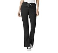 WonderWink 5319ABLACXS PRO Women's Moderate Flare Leg Cargo Pant, Black, Standard-XS Size