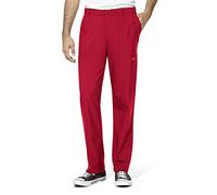 WonderWink 5355XREDT4XL W123 Men's Flat Front Cargo Pocket Pant, Red, Extended-4XL Size