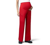 WonderWink 545AREDTLG Wonder Work Women's Maternity Cargo Pant, Red, Standard-L Size