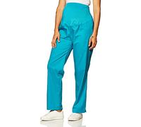 WonderWink 545ATEALSM Wonder Work Women's Maternity Cargo Pant, Teal Blue, Standard-S Size