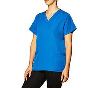 WonderWink 6214YRYL4XL Four-Stretch Women's V-Neck Top, Royal, Big Extended-4XL Size