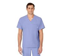 WonderWink 6355XCEIL2XL W123 Men's V-Neck Top, Ceil Blue, Extended-2XL Size