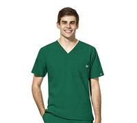 WonderWink 6355XHUNT3XL W123 Men's V-Neck Top, Hunter Green, Extended-3XL Size