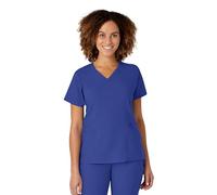 WonderWink 6455AGALAXL W123 Women's Mock Wrap Top, Galaxy Blue, Standard-XL Size