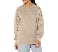 WonderWink 800AKHAKSM Wonder Work Unisex Snap Front Jacket, Khaki, Standard-S Size